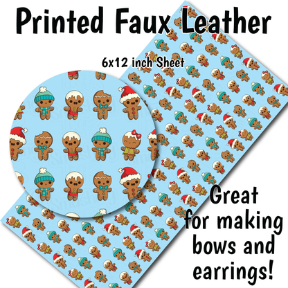 Gingerbread Cookies O - Faux Leather Sheet (SHIPS IN 3 BUS DAYS)
