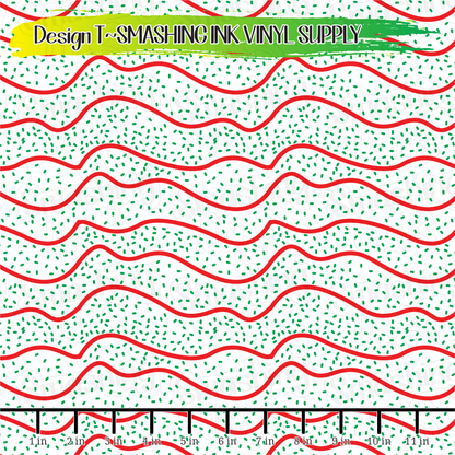 Christmas Cake ★ Pattern Vinyl | Faux Leather | Sublimation (TAT 3 BUS DAYS)
