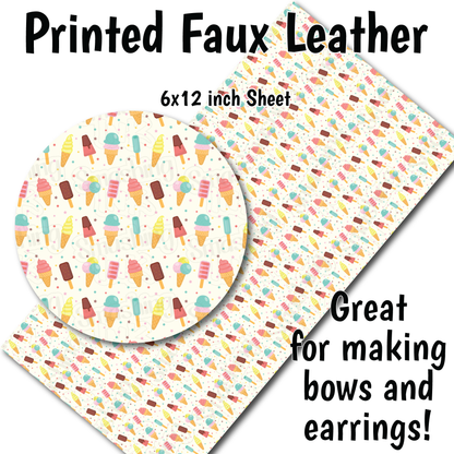 Small Scale Ice Cream I - Faux Leather Sheet (SHIPS IN 3 BUS DAYS)