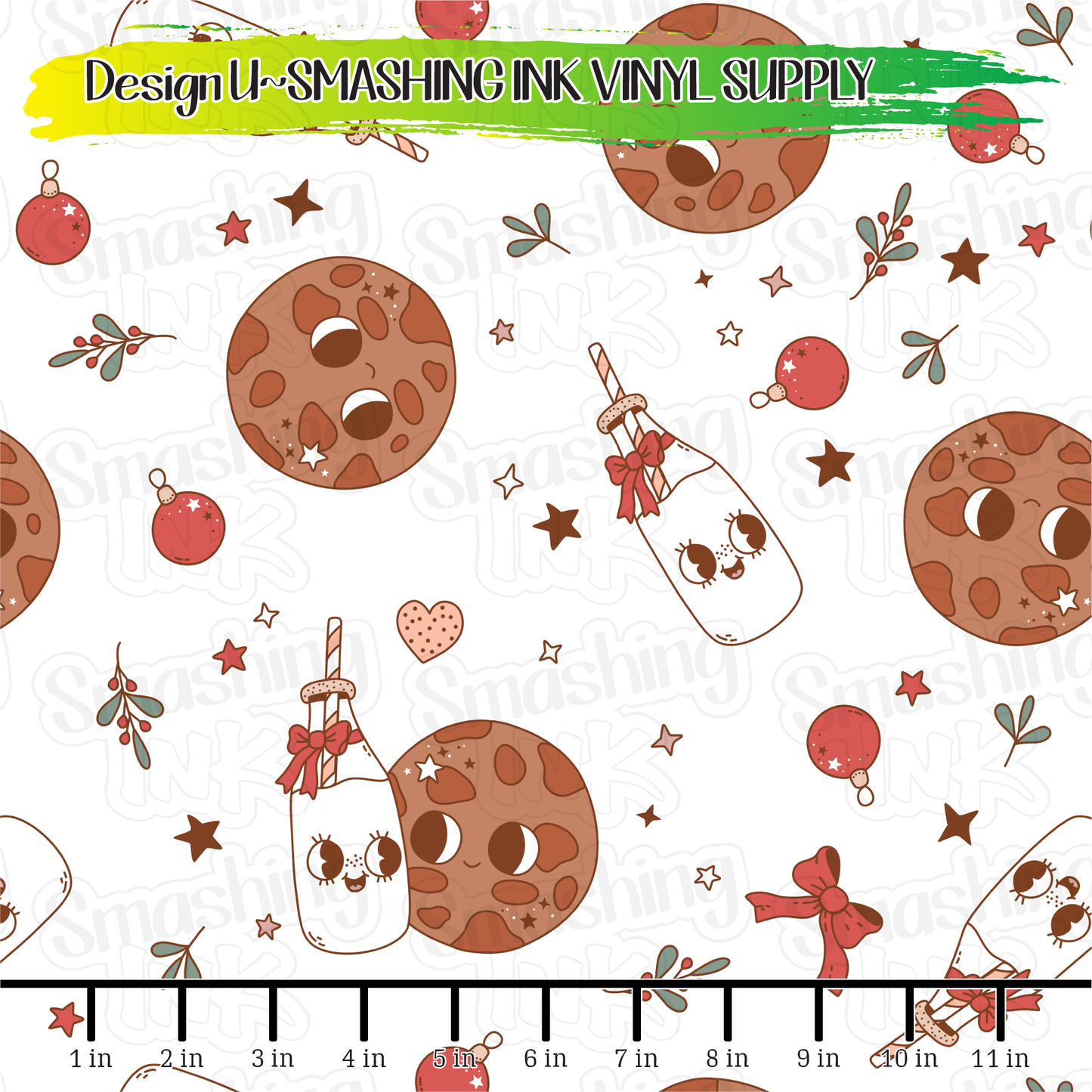 Milk And Cookies ★ Pattern Vinyl | Faux Leather | Sublimation (TAT 3 BUS DAYS)