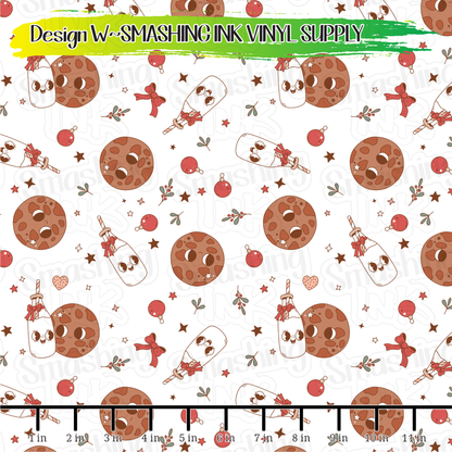 Milk And Cookies ★ Pattern Vinyl | Faux Leather | Sublimation (TAT 3 BUS DAYS)