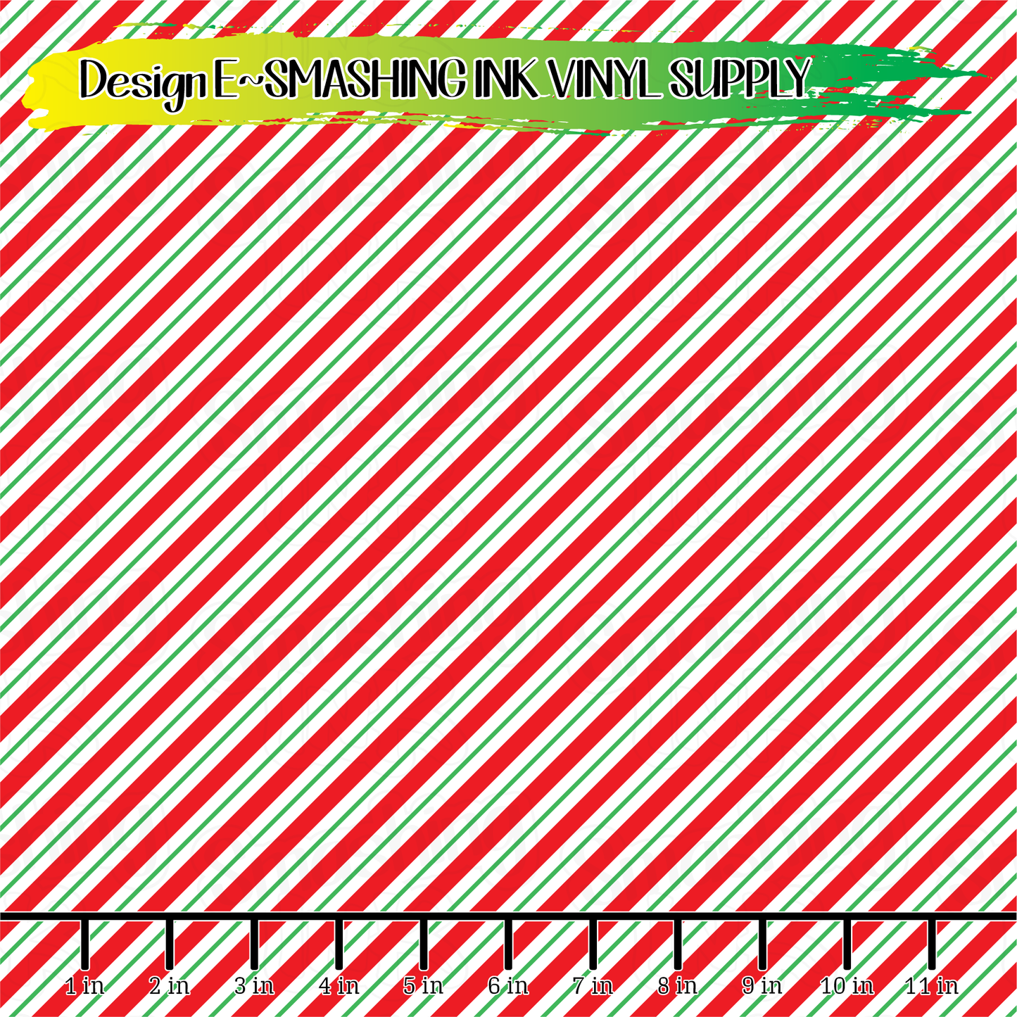 Candy Cane Stripes ★ Laser Safe Adhesive Film (TAT 3 BUS DAYS)