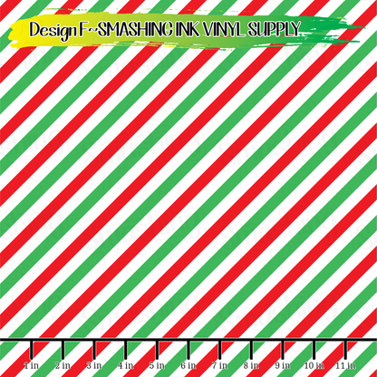 Candy Cane Stripes ★ Laser Safe Adhesive Film (TAT 3 BUS DAYS)