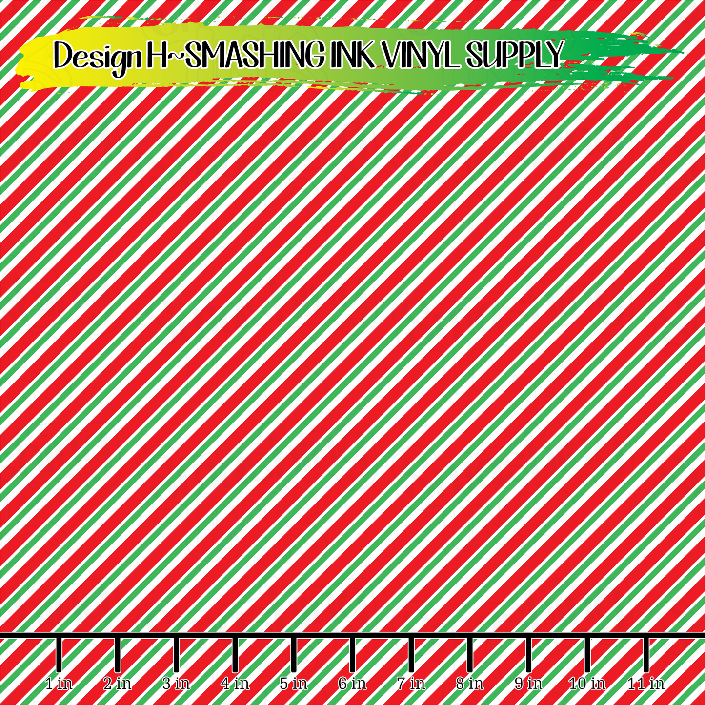 Candy Cane Stripes ★ Laser Safe Adhesive Film (TAT 3 BUS DAYS)