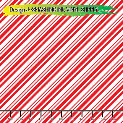 Red White Candy Cane ★ Laser Safe Adhesive Film (TAT 3 BUS DAYS)