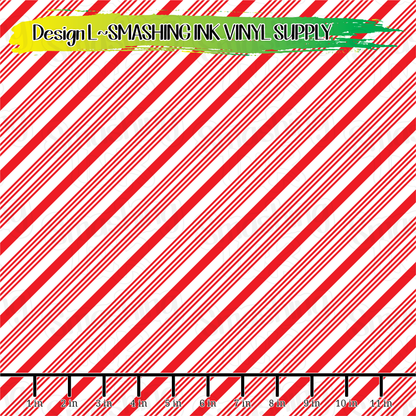 Red White Candy Cane ★ Laser Safe Adhesive Film (TAT 3 BUS DAYS)