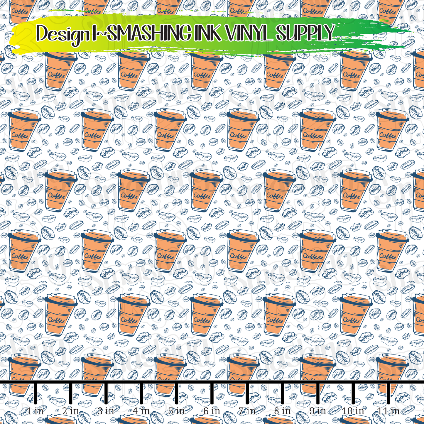 Coffee ★ Pattern Vinyl | Faux Leather | Sublimation (TAT 3 BUS DAYS)