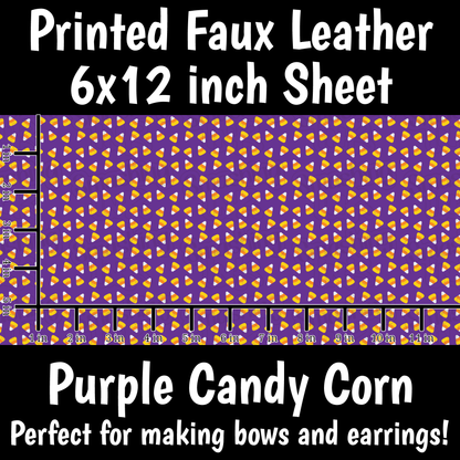 Purple Candy Corn - Faux Leather Sheet (SHIPS IN 3 BUS DAYS)