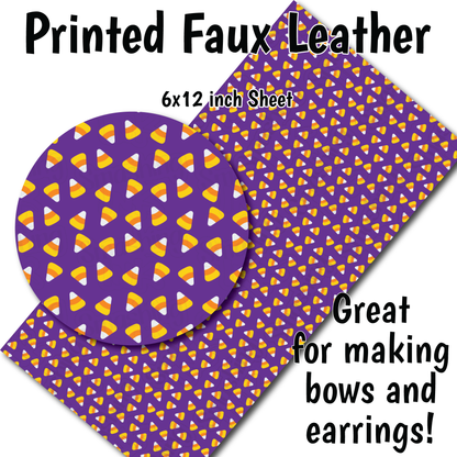 Purple Candy Corn - Faux Leather Sheet (SHIPS IN 3 BUS DAYS)
