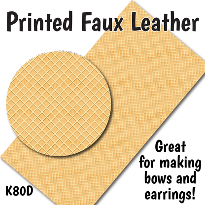 Waffle Cone - Faux Leather Sheet (SHIPS IN 3 BUS DAYS)