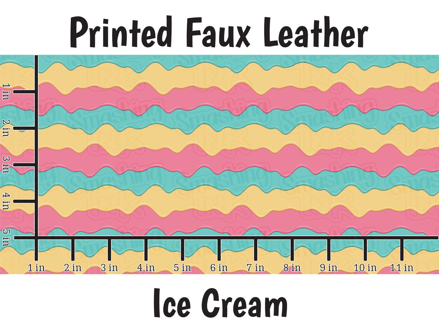 Ice Cream - Faux Leather Sheet (SHIPS IN 3 BUS DAYS)
