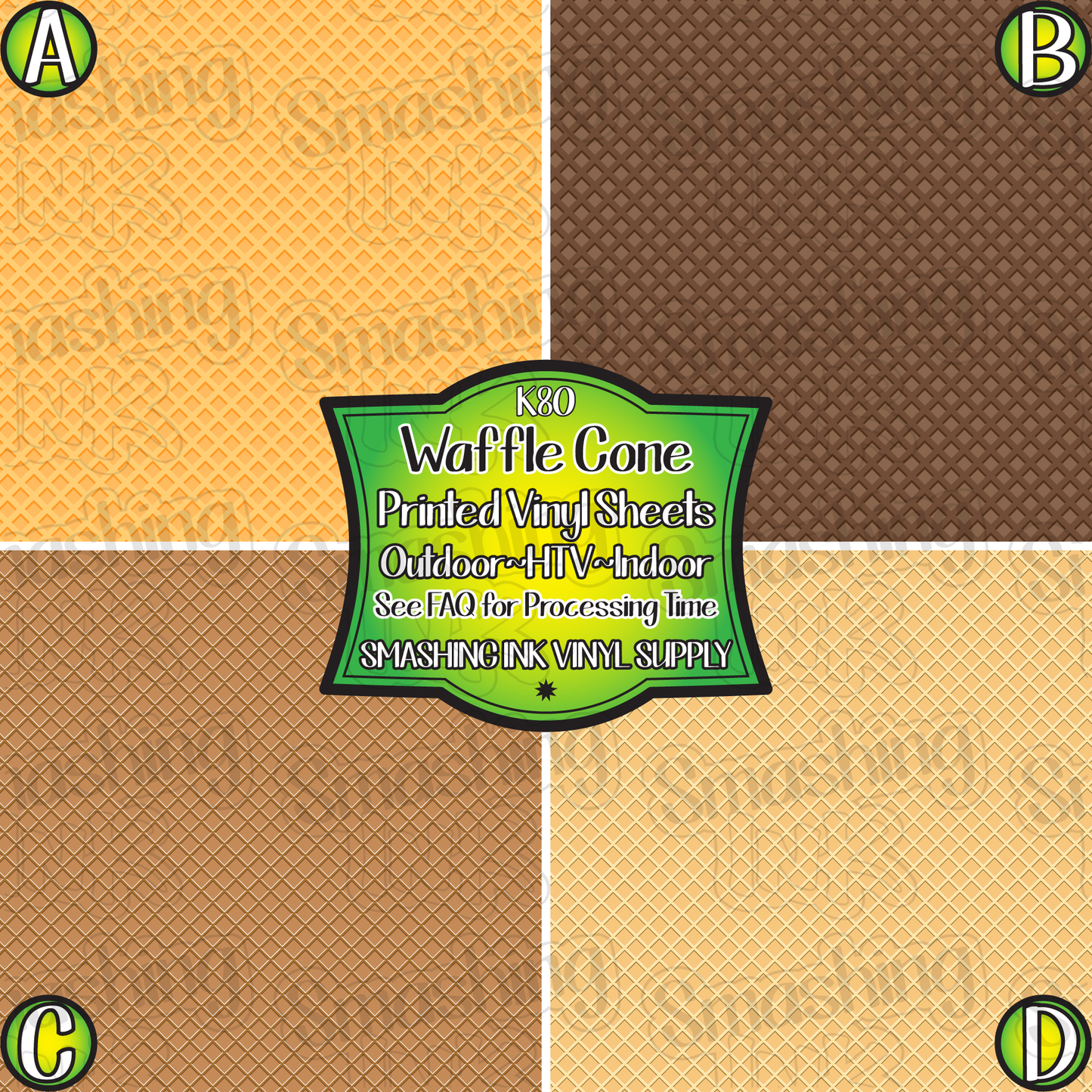 Waffle Cone ★ Laser Safe Adhesive Film (TAT 3 BUS DAYS)