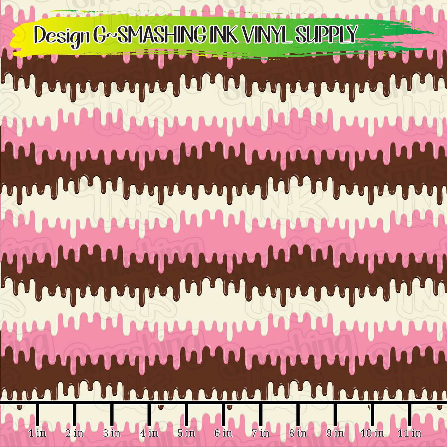 Melted Ice Cream ★ Pattern Vinyl | Faux Leather | Sublimation (TAT 3 BUS DAYS)