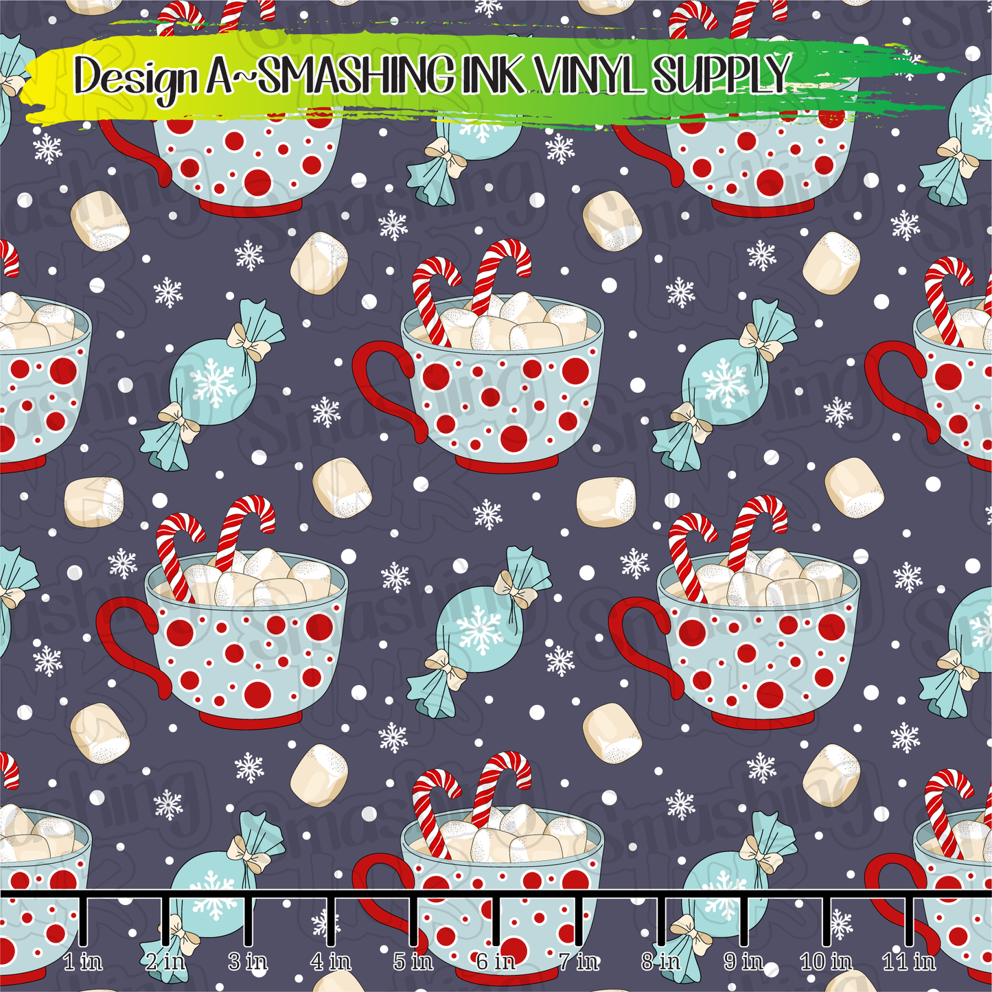 Hot Cocoa ★ Pattern Vinyl | Faux Leather | Sublimation (TAT 3 BUS DAYS)