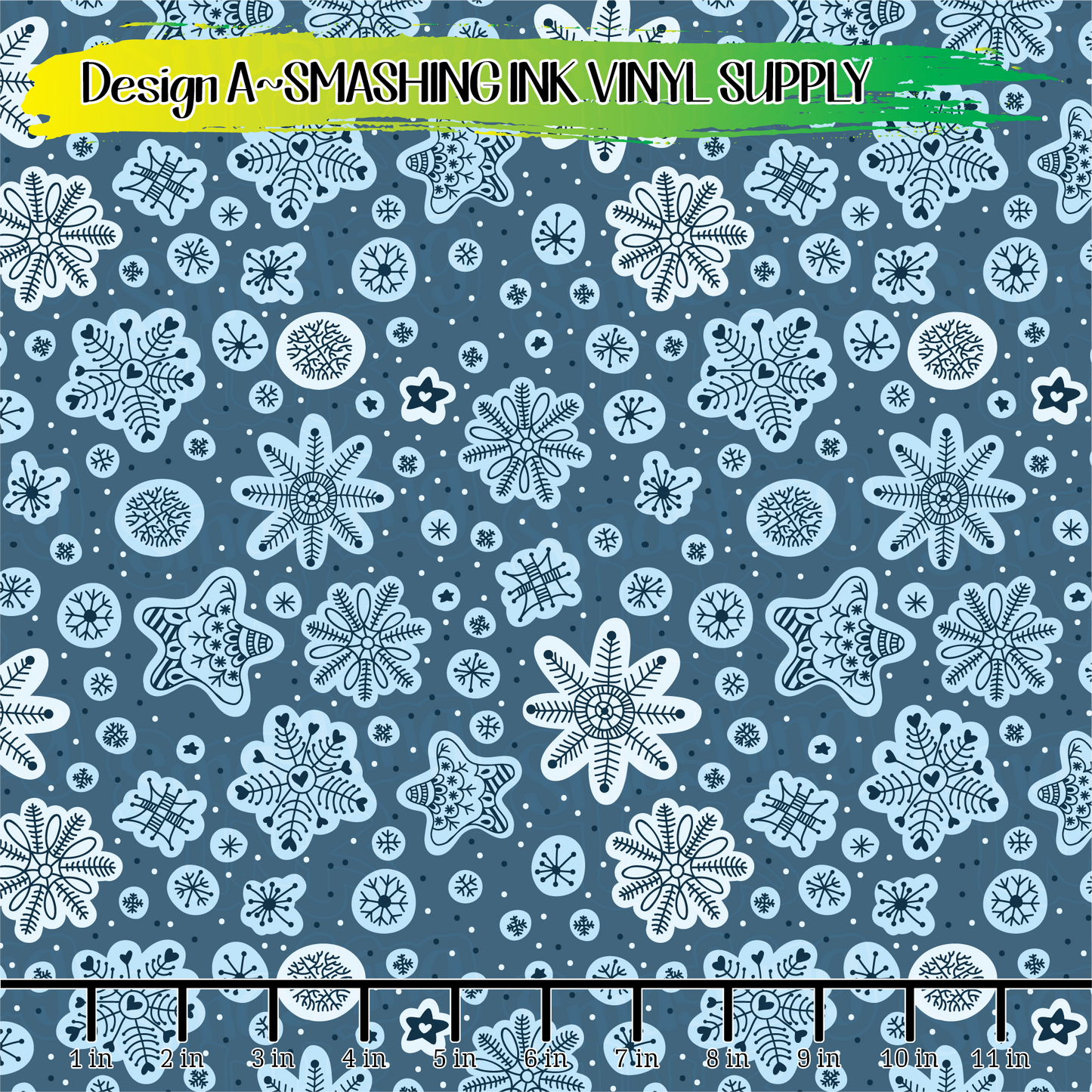 Snowflake Doodles ★ Laser Safe Adhesive Film (TAT 3 BUS DAYS)