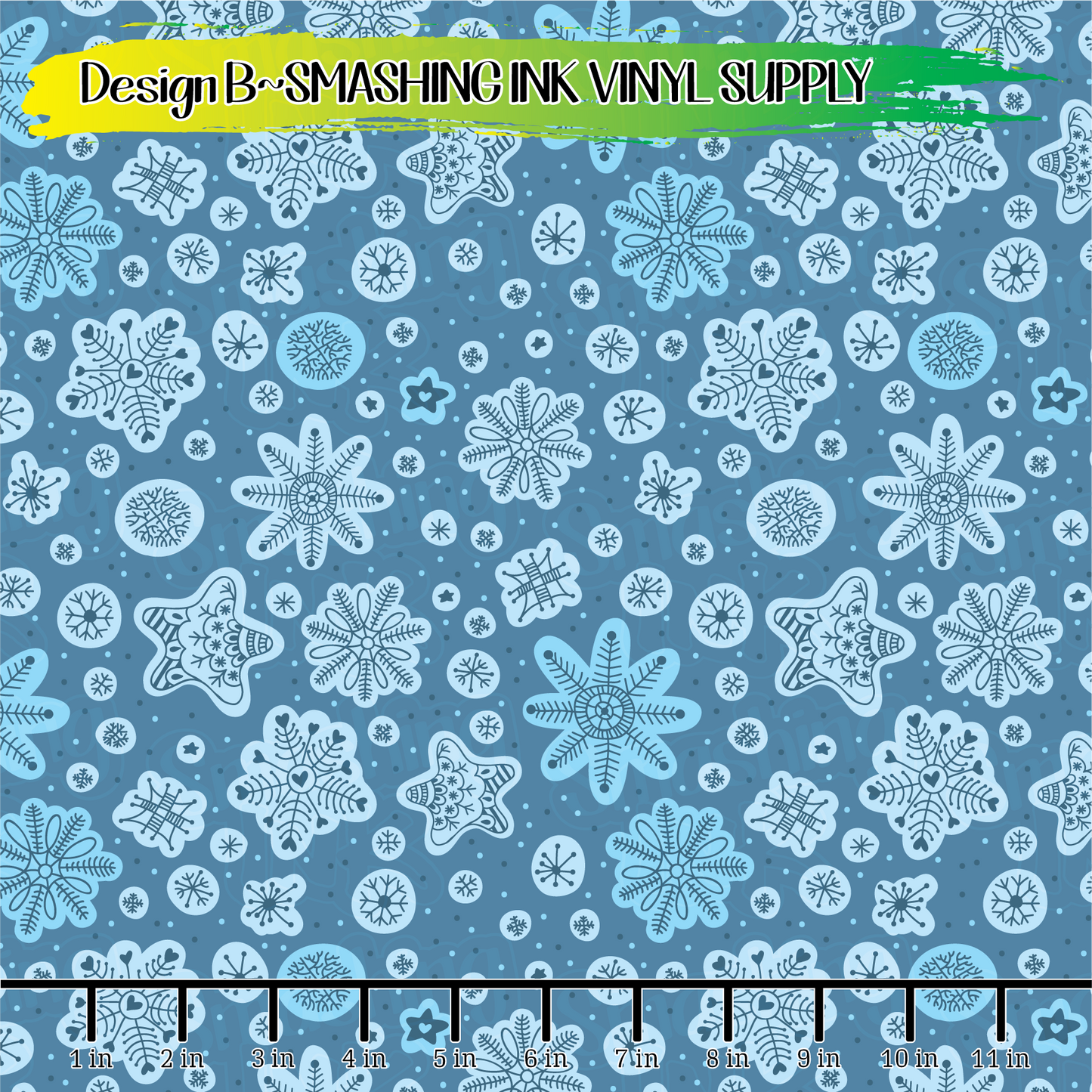 Snowflake Doodles ★ Pattern Vinyl | Faux Leather | Sublimation (TAT 3 BUS DAYS)