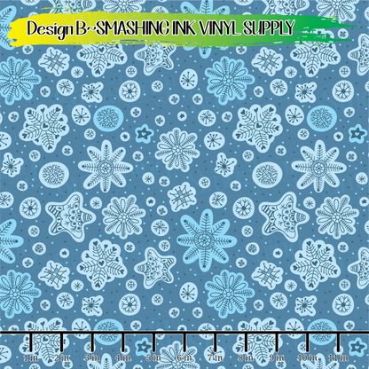 Snowflake Doodles ★ Laser Safe Adhesive Film (TAT 3 BUS DAYS)