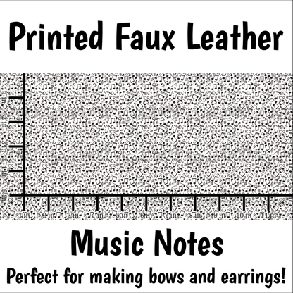 Music Notes - Faux Leather Sheet (SHIPS IN 3 BUS DAYS)