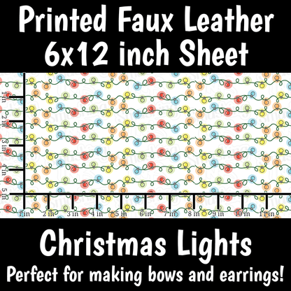 Christmas Lights G - Faux Leather Sheet (SHIPS IN 3 BUS DAYS)