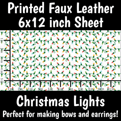 Christmas Lights K - Faux Leather Sheet (SHIPS IN 3 BUS DAYS)