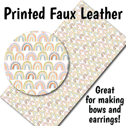Cute Rainbows K - Faux Leather Sheet (SHIPS IN 3 BUS DAYS)