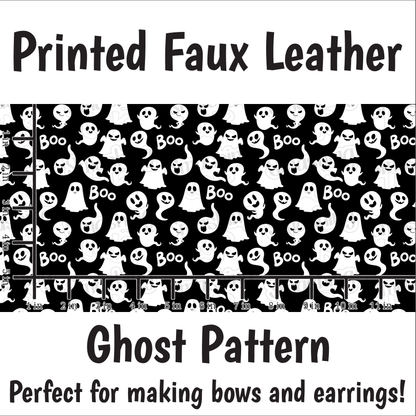 Ghost Pattern - Faux Leather Sheet (SHIPS IN 3 BUS DAYS)
