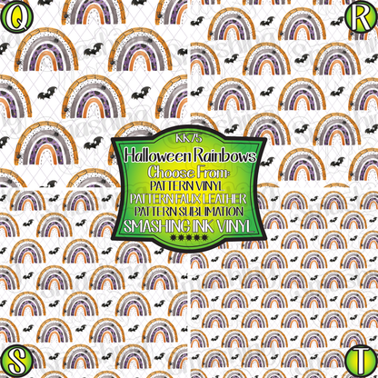 Halloween Rainbows  ★ Pattern Vinyl | Faux Leather | Sublimation (TAT 3 BUS DAYS)