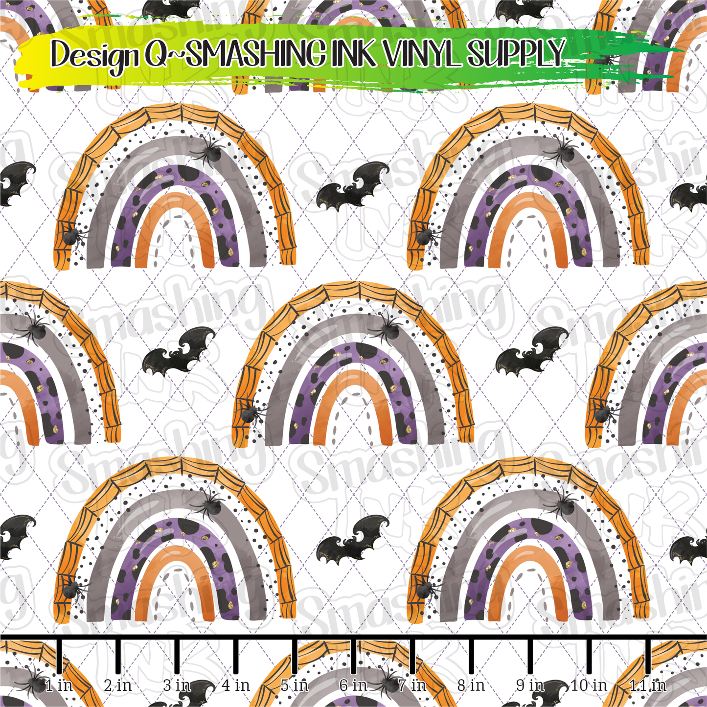 Halloween Rainbows  ★ Pattern Vinyl | Faux Leather | Sublimation (TAT 3 BUS DAYS)