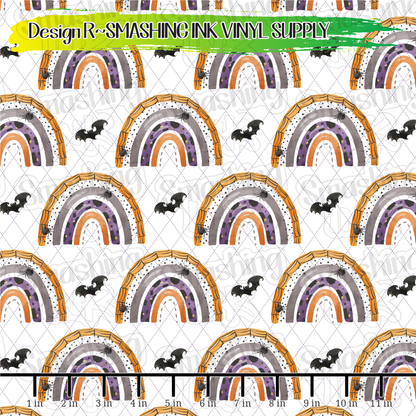 Halloween Rainbows  ★ Pattern Vinyl | Faux Leather | Sublimation (TAT 3 BUS DAYS)