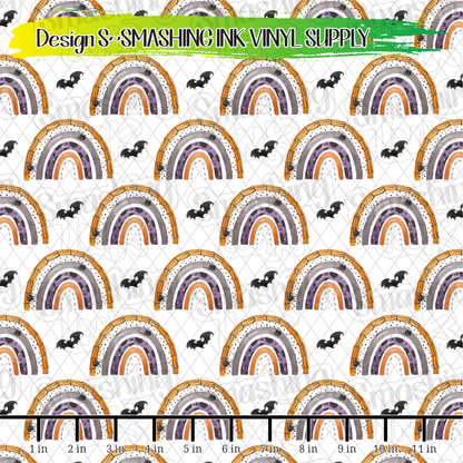 Halloween Rainbows  ★ Pattern Vinyl | Faux Leather | Sublimation (TAT 3 BUS DAYS)