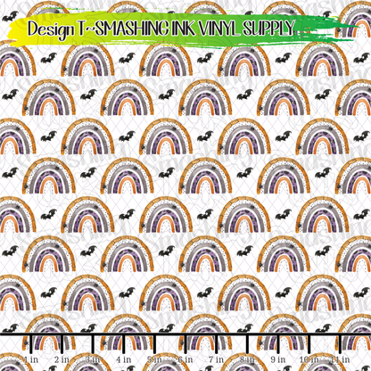 Halloween Rainbows  ★ Pattern Vinyl | Faux Leather | Sublimation (TAT 3 BUS DAYS)