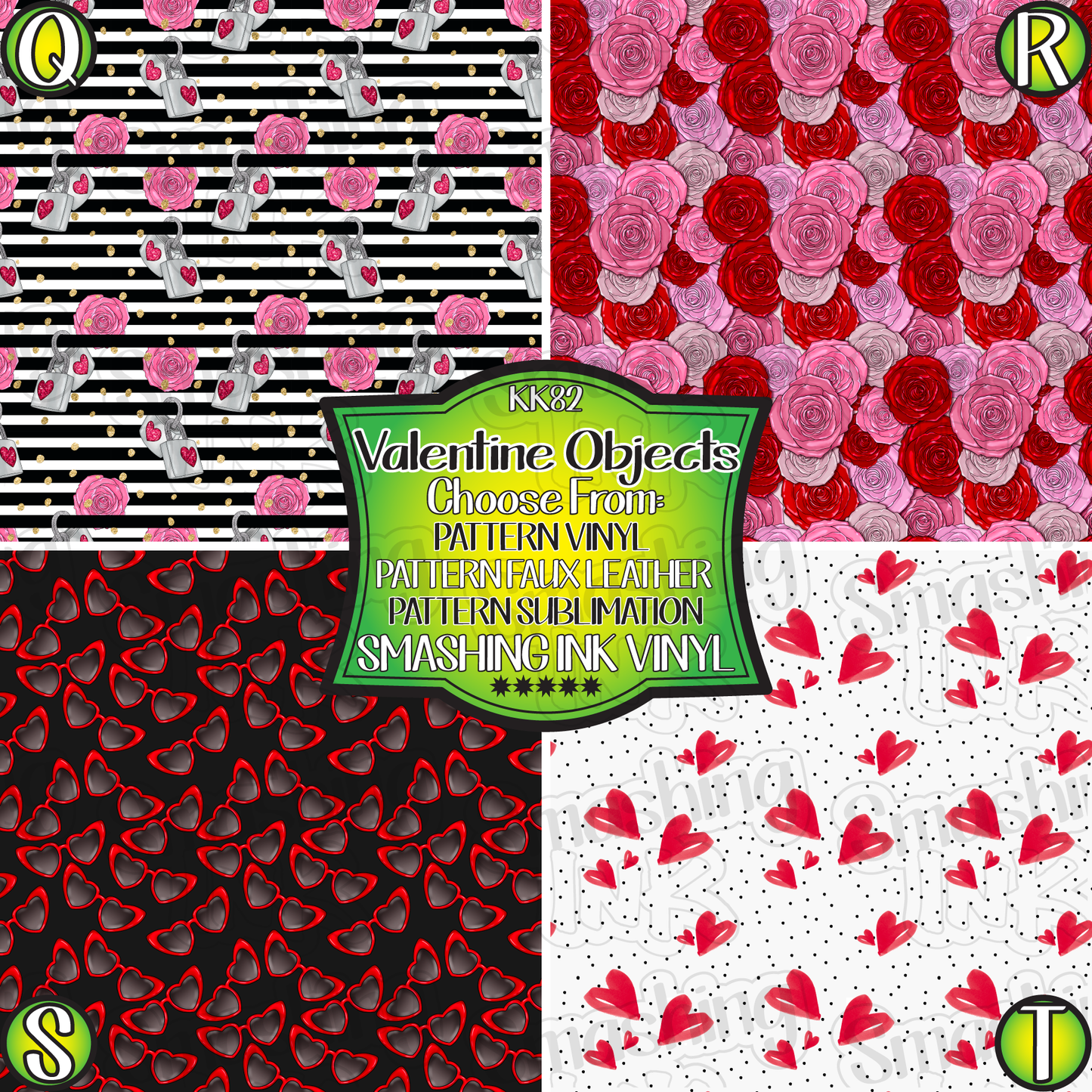 Valentine Objects ★ Pattern Vinyl | Faux Leather | Sublimation (TAT 3 BUS DAYS)