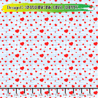 Hearts ★ Pattern Vinyl | Faux Leather | Sublimation (TAT 3 BUS DAYS)