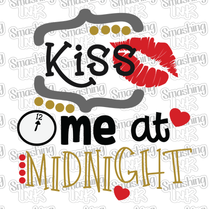 Kiss Me at Midnight 2- Heat Transfer | DTF | Sublimation (TAT 3 BUS DAYS) [4L-3HTV]