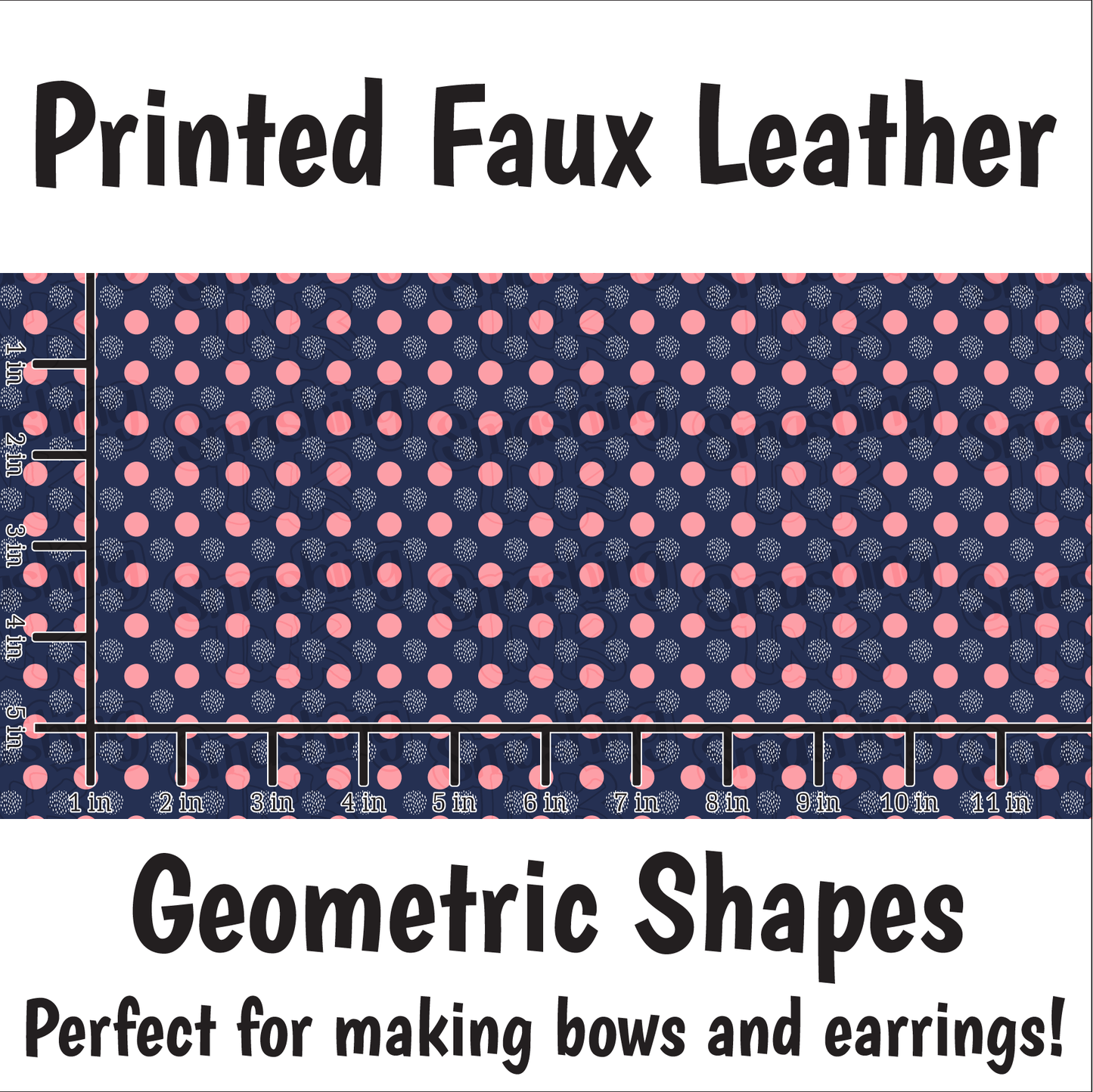 Geometric Shapes - Faux Leather Sheet (SHIPS IN 3 BUS DAYS)