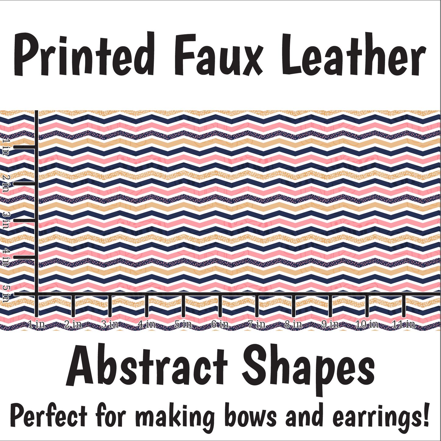 Abstract Shapes - Faux Leather Sheet (SHIPS IN 3 BUS DAYS)