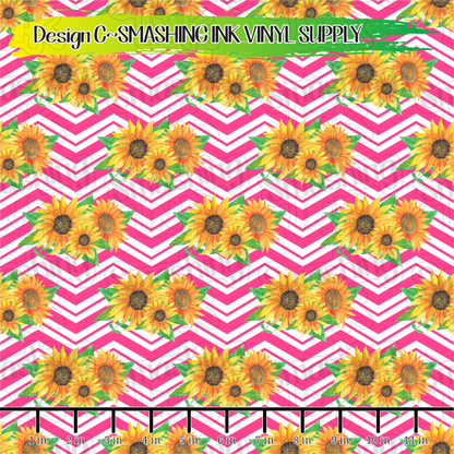 Stripes and Sunflowers ★ Laser Safe Adhesive Film (TAT 3 BUS DAYS)