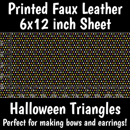 Halloween Triangles - Faux Leather Sheet (SHIPS IN 3 BUS DAYS)