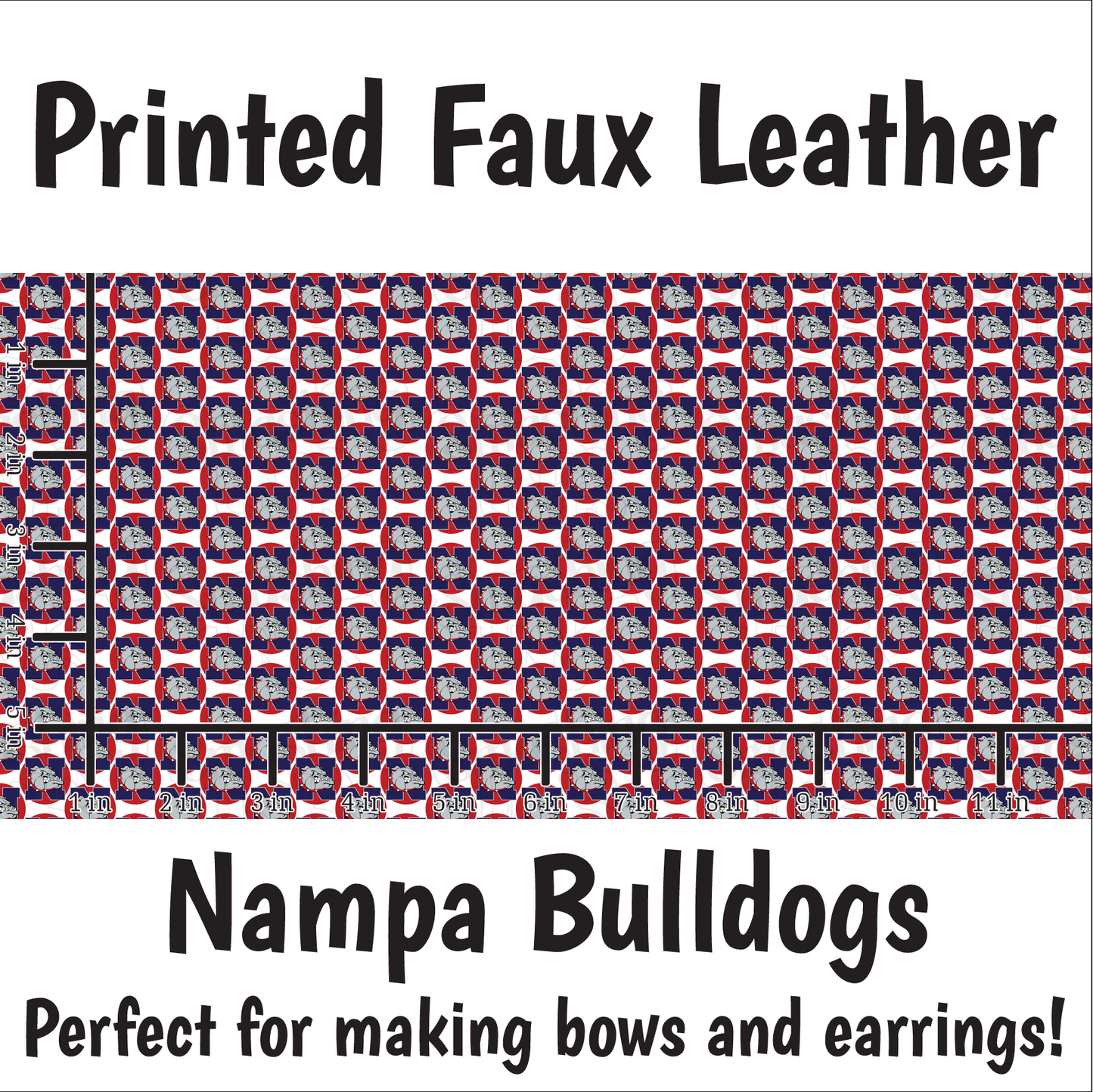 Nampa Bulldogs - Faux Leather Sheet (SHIPS IN 3 BUS DAYS)