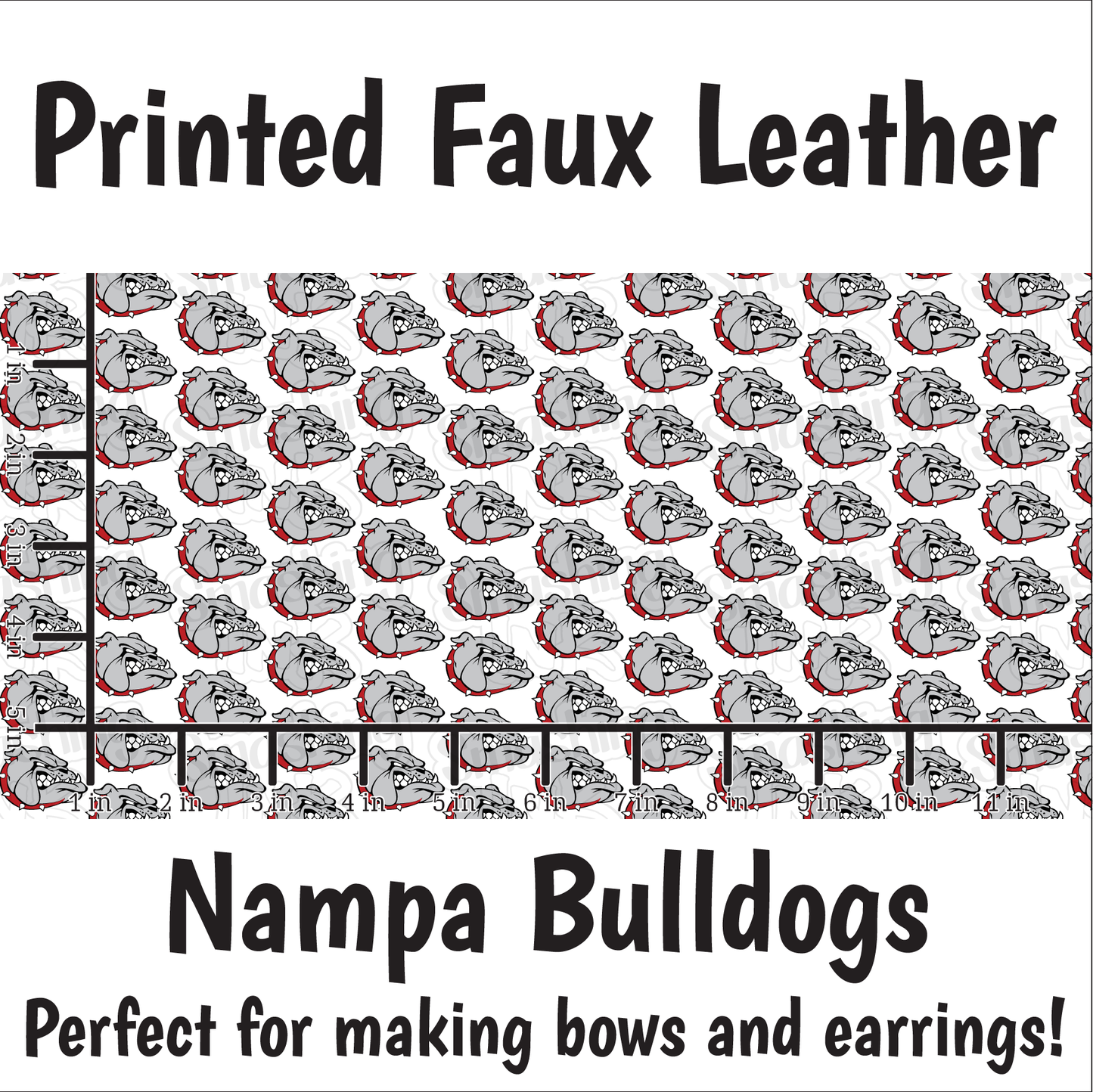 Nampa Bulldogs - Faux Leather Sheet (SHIPS IN 3 BUS DAYS)