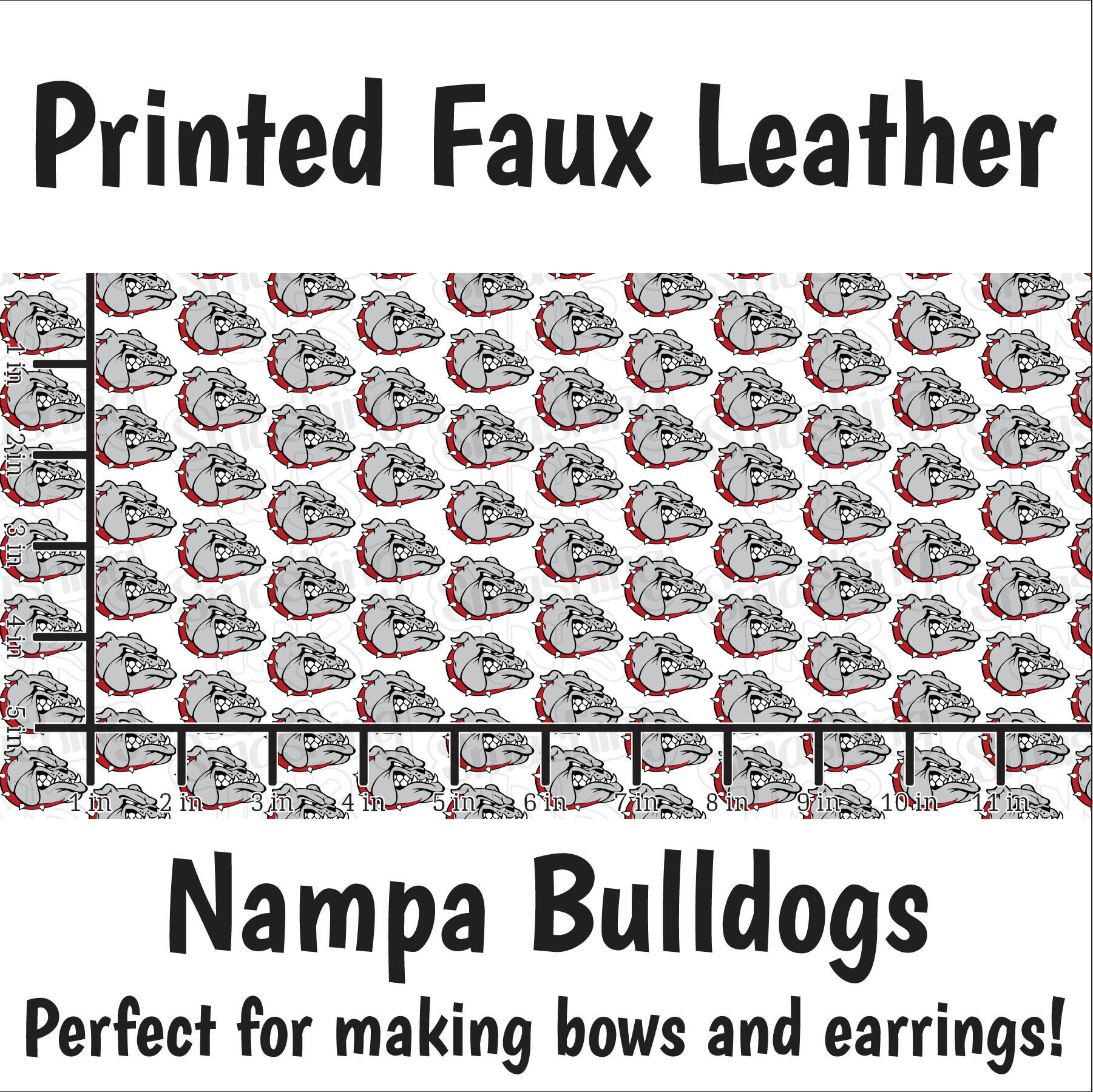 Handmade Bulldog Faux Leather Keychain & Handmade Personalised 