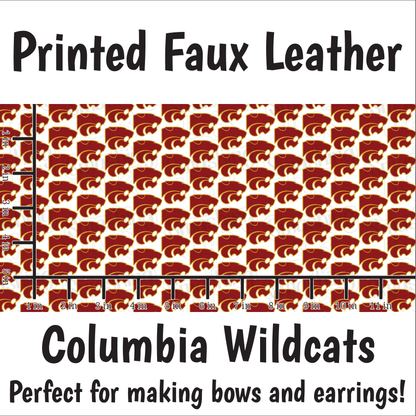 Columbia Wildcats - Faux Leather Sheet (SHIPS IN 3 BUS DAYS)