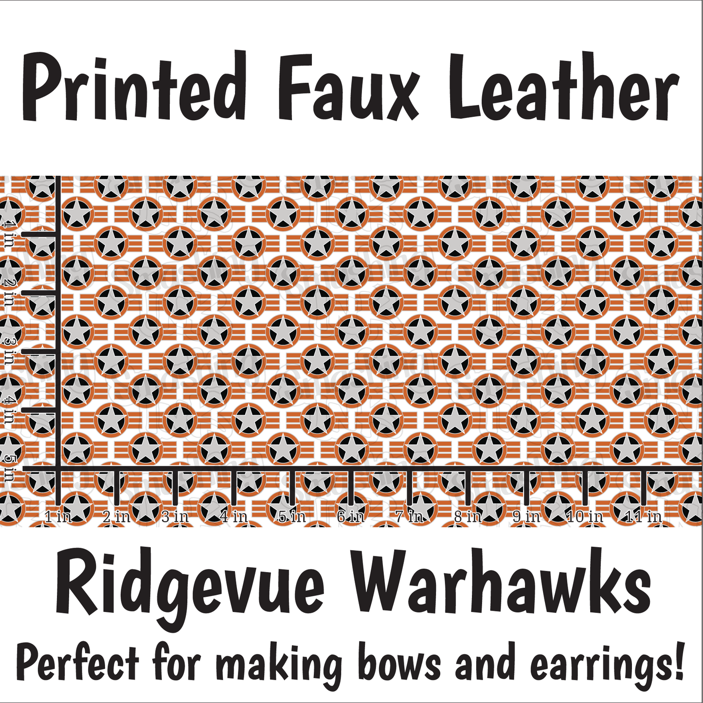 Ridgevue Warhawks - Faux Leather Sheet (SHIPS IN 3 BUS DAYS)