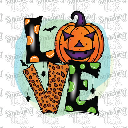 LOVE Halloween 2 - Heat Transfer | DTF | Sublimation (TAT 3 BUS DAYS) [4E-13HTV]