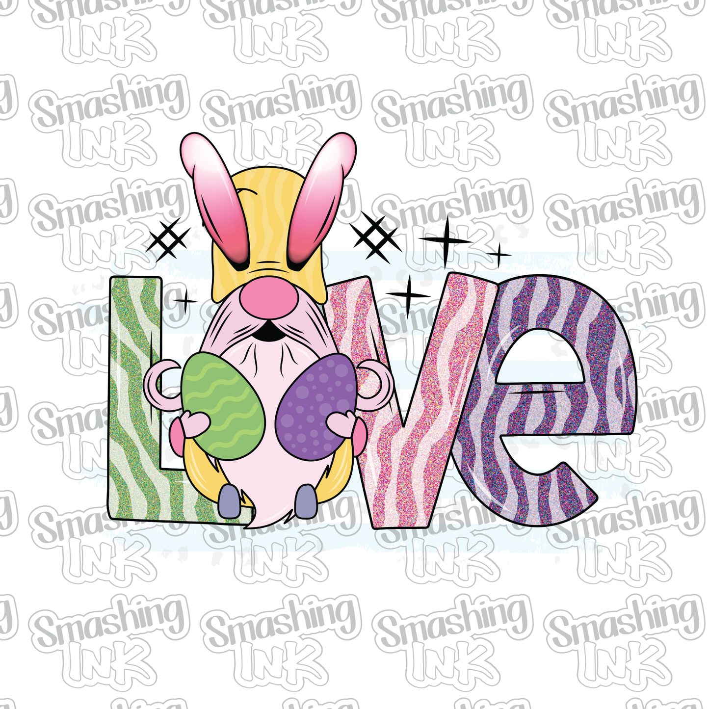 Love Easter Gnome - Heat Transfer | DTF | Sublimation (TAT 3 BUS DAYS) [4C23-12HTV]