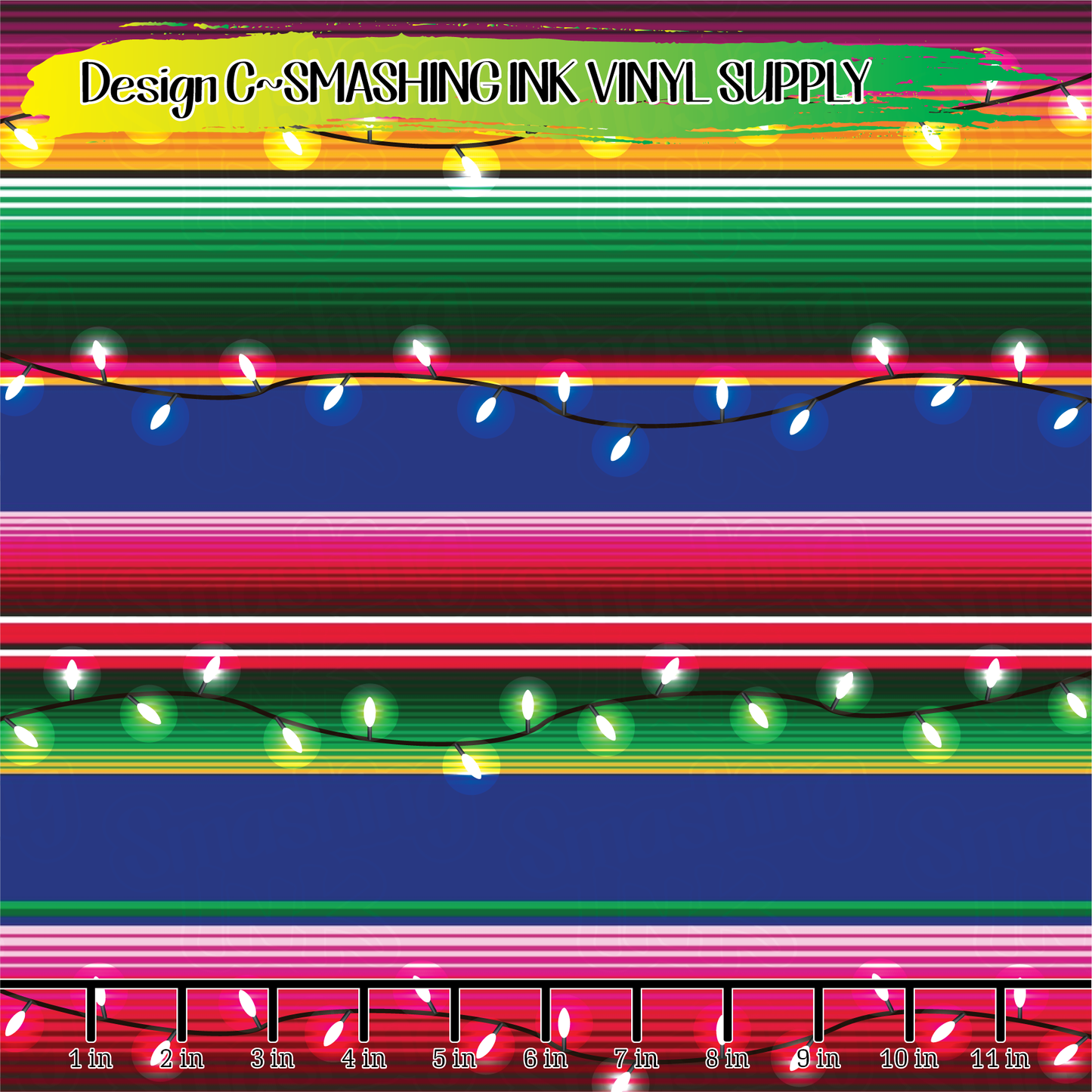 Serape Lights ★ Laser Safe Adhesive Film (TAT 3 BUS DAYS)