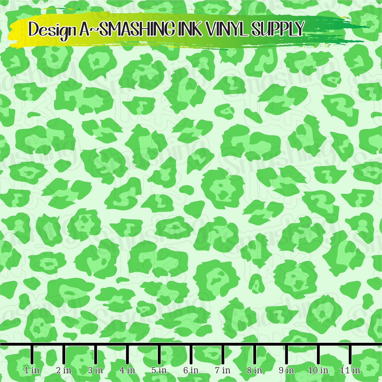 Green Cheetah ★ Pattern Vinyl | Faux Leather | Sublimation (TAT 3 BUS DAYS)