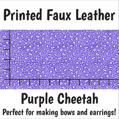Purple Cheetah - Faux Leather Sheet (SHIPS IN 3 BUS DAYS)