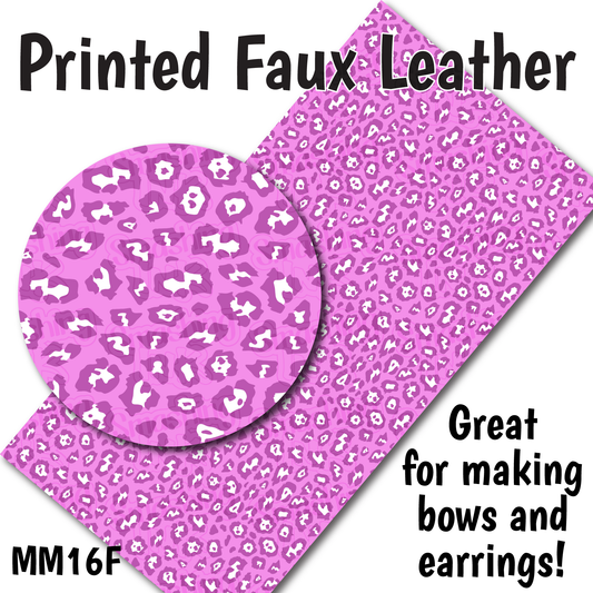 Pink Cheetah - Faux Leather Sheet (SHIPS IN 3 BUS DAYS)