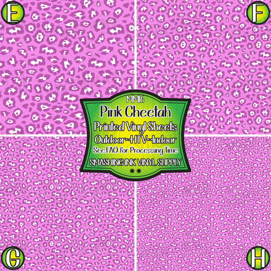 Pink Cheetah ★ Laser Safe Adhesive Film (TAT 3 BUS DAYS)